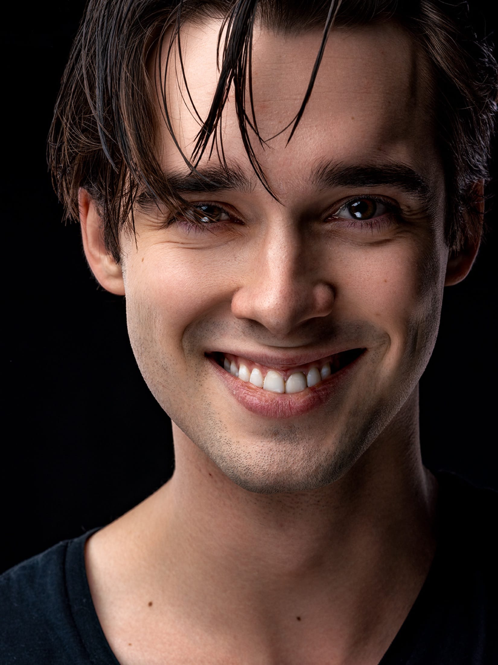 Close portrait, laughing
